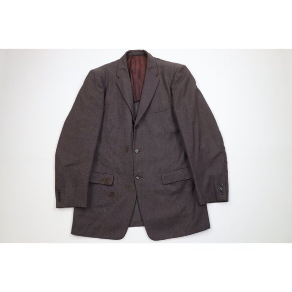 Vtg 50s 60s Rockabilly Mens 40R Distressed Heavy 2 Piece Wool Suit Wedding 30x28 - Picture 2 of 16